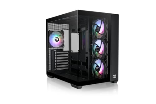 Thermaltake 【Amazon.co.jp限定】Thermaltake View 380 TG ARGB Black 120mm ARGBファン 4基搭載 ピラーレス ミドルタワー ATX CA-1Z2-00M1WN-00 CS9126
