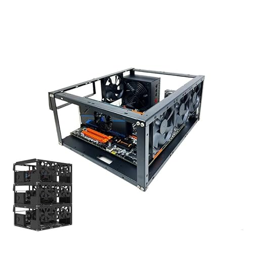 Yeiwenl DIY PCフレーム デスクトップシャーシ 積み重ね可能 ラックスタンド オープンエア ATX ITX MacroATX E-ATX X79 X99マザーボードをサポート 最大10層積み重ね可能