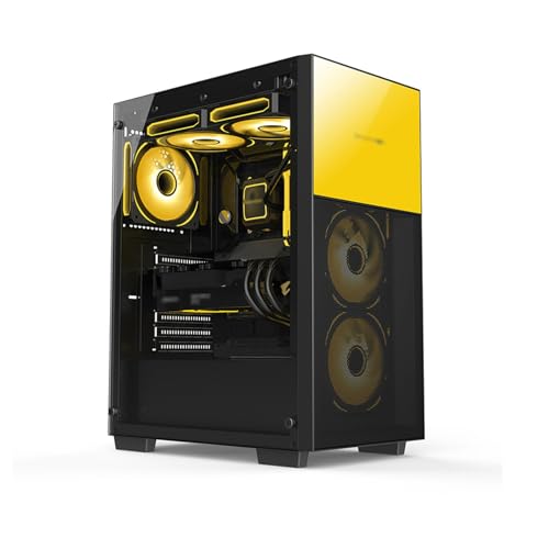 ARrase コンピュータゲーム 、ミッドタワーATX/Micro-ATX/mini-ITX、水冷 、6x120mmファン 、強化ガラスサイドパネルデスクトップ (Color : Style 1)