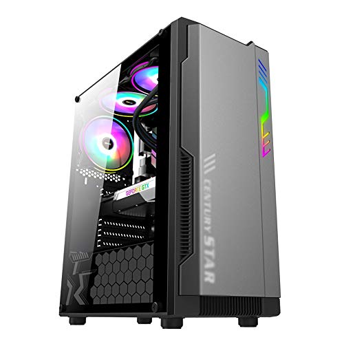 Wsikafxn コンピュータ 、ミッドタワーATX、M-ATX、ITX-PCゲーム 、USB3.0 / USB 2.0×強化ガラスサイドパネル、水冷 (Color : Black)