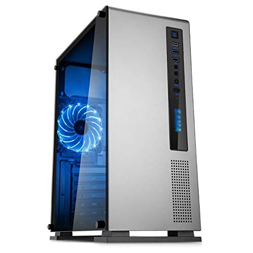 LyxosVee PCゲーム 、ATX ミッドタワーゲーム 、強化ガラス、I / OパネルUSB3.0 / USB2.0 /オーディオポート、パーソナライズパネル