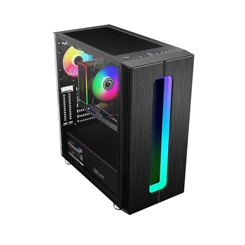 ARrase ミッドタワーゲーミングコンピュータ 、 には6つのファンが取り付けられており、E-ATX/ATX/M-ATX/ITXをサポート、水冷をサポート、高エアフロー