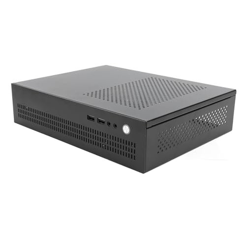 XUMIUZIY ミニITX 、ミニITXスチール - 効率的な冷却を備えたデュアルオリエンテーションデザイン、50mm CPUクーラー&SSDをサポート、ITXマザーボード用274x65x210mmコンパクトシャーシ(デュアルUSB 2.0ポート) XUMIUZIY7gt9ayxgco