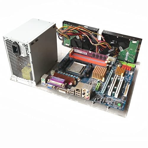EDIY 透明 アクリル シングルボード テストベンチ PC DIY 改造 ブラケット EATX コンピューター マザーボードプレート ラック ATX電源用
