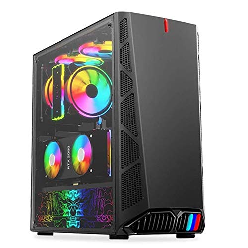 ZXFF ゲーム 、ミッドタワーATX/M-ATX/ミニITX PCゲーム 、USB3.0 / USB 2.0×焼戻しガラスサイドパネル、デスクトップPCコンピュータに適したケーブル管理システム