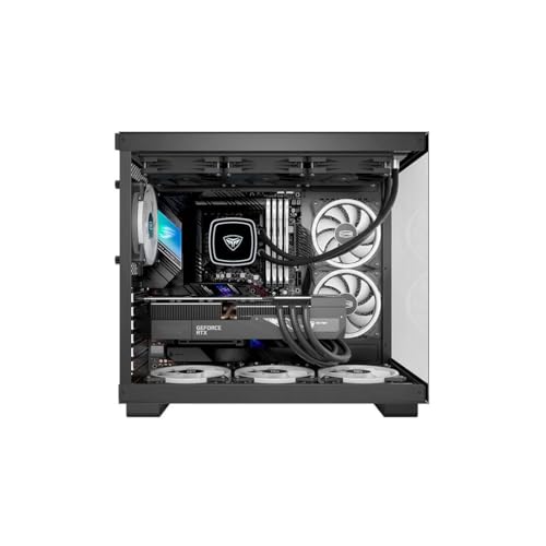 SIGNORMOTO ゲーミング 強化ガラス製ミドルタワー型 ATX、ITX、Micro-ATX、YTXマザーボード対応 透明サイドパネル ARGB可能 空冷/水冷対応 A1-HS
