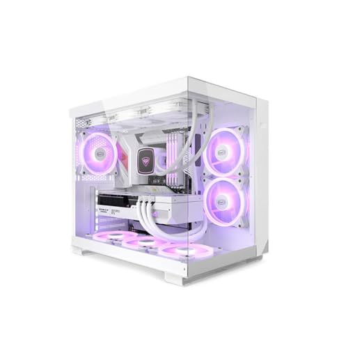 SIGNORMOTO ゲーミング 強化ガラス製ミドルタワー型 ATX、ITX、Micro-ATX、YTXマザーボード対応 透明サイドパネル ARGB可能 空冷/水冷対応 A2-BS