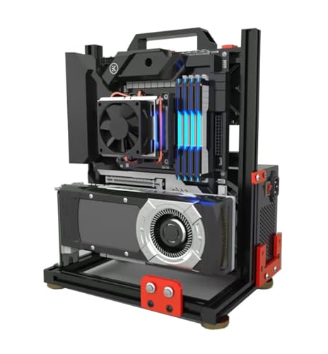 Ukrmon PCテストベンチ オープンエアコンピュータ UMATX MATX マザーボードシャーシ アルミニウムブラケット DIY 裸フレーム ATX サポート 120 240 360 液体冷却MATX