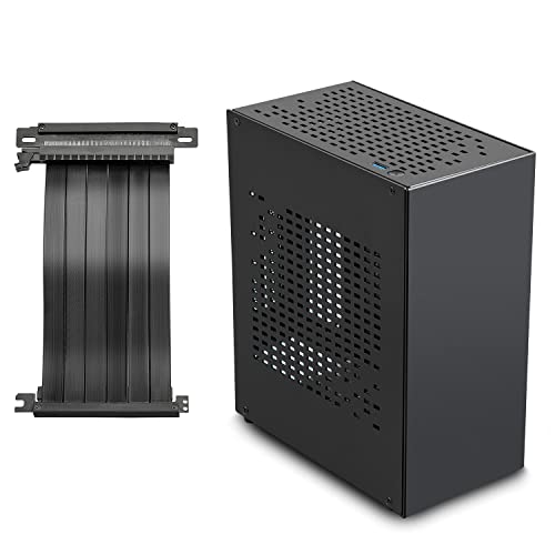 JOYJOM アルミ製のMini ITX 、PCIe 3.0ライザー付き、JOYJOM Mini 、SFF Small Form Factor 、TXコンピューターゲーム 、GPUグラフィックスカードをサポート(ブラック)