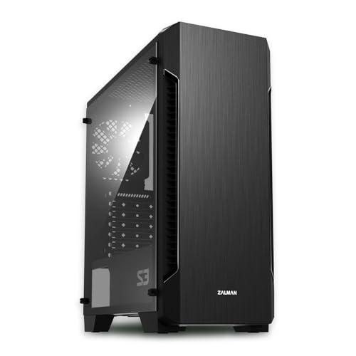 ZALMAN S3 - ATX ミッドタワー - フルアクリル製サイドパネル - ファン3個 120mm プリインストール済み ブラック
