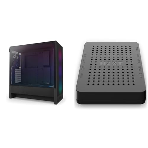NZXT 【セット買い】NZXT H5 Flow RGB v2 Black 360mm RGBシングルフレームファン搭載 ミドルタワー ATX ブラック CC-H52FB-R1 CS9084 + RGB&ファンコントローラー 6RGB&3FAN AC