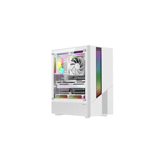 EMNXSDKT 互換性がありますパワートレイン ES500 ゲーミング と互換性があり、RGB ライトストリップ付きサイド透明パネル、ATX M-ATX ITX マザーボードをサポート(1)