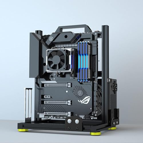 Egowz PCクリエイティブ組み立てフレームテストベンチ、オープンエアフレーム 、DIYコンピューターマザーボード ラック、ITX ATX ATX オープンアルミニウムフレームシャーシ(ATX)