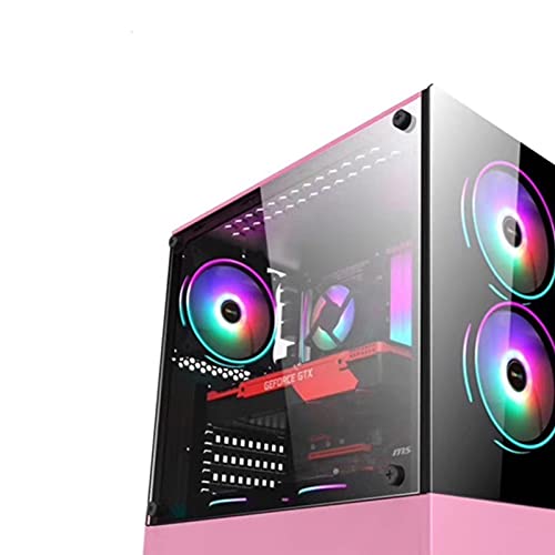 ZXFF ゲーム 、ミッドタワーATX/M-ATX/ITX PCゲームコンピュータ 、USB3.0 / USB 2.0×焼戻しガラスサイドパネル、ケーブル管理システム、サポート水冷 (Size : 4fan)