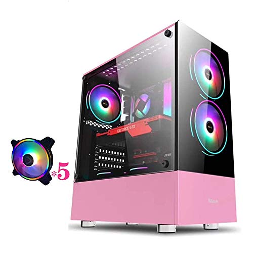 ZXFF ゲーム 、ミッドタワーATX/M-ATX/ITX PCゲームコンピュータ 、USB3.0 / USB 2.0×焼戻しガラスサイドパネル、ケーブル管理システム、サポート水冷 (Size : 5fan)