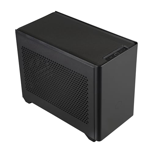 Cooler Master NR200 Mini-ITX – コンパクトな高エアフロー ITX ゲーミングシャーシ 280mm ラジエーター、330mm 水平GPUマウント 130mm SFX PSUサポート 最大6 x 120mm ファン ブラック MCB-NR200-KNNN-S00