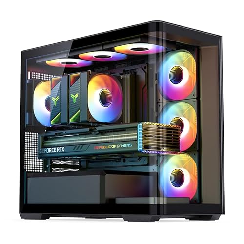 JONSBO D300 サーフェス側透 M-ATXゲームシャーシ ブラック