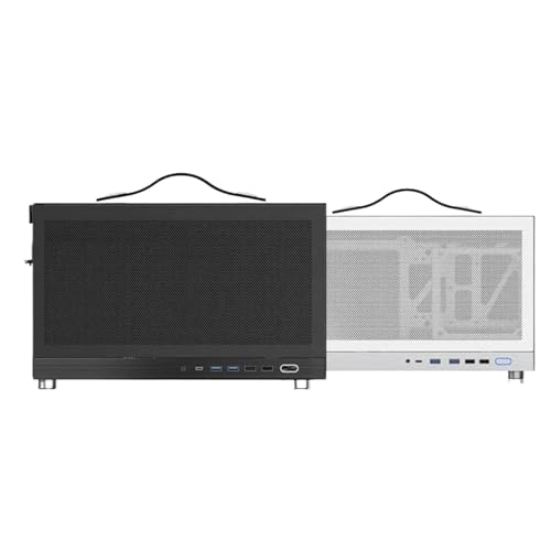EMNXSDKT 互換性がありますTUMMASTER S400PRO ミニポータブル 、システムのエアフローと放熱のためのサイドメッシュパネル付き ITX デスクトップシャーシと互換性があります。(S400 WHITE)