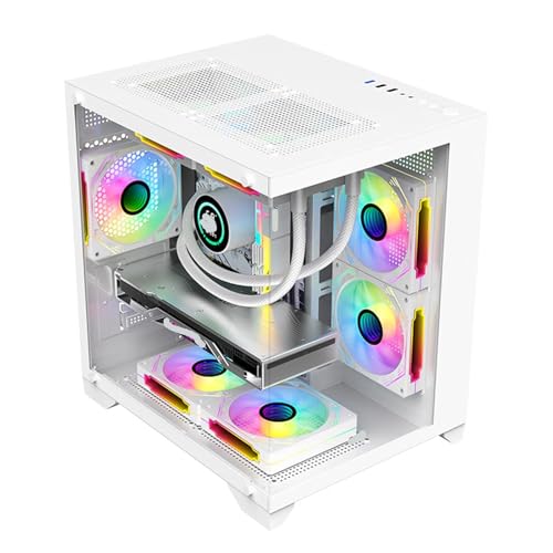 EMNXSDKT 互換性がありますAOC CG391 MATX ゲーミング と互換性があり、Seaview デスクトップ シャーシは 3 つの事前取り付けファンで 240mm 水冷をサポート(1)