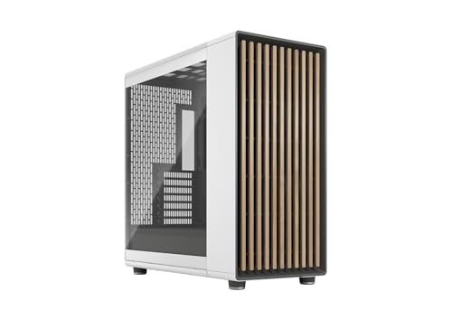 Fractal Design North XL Chalk White TG- 140mmアスペクトPWMファン3個付属 - Type C USB - EATX エアフローフルタワーPCゲーム FD-C-NOR1X-04