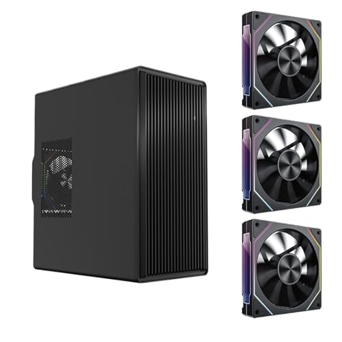 EMNXSDKT 互換性がありますWJCOOLMAN Craftman 1 MATX/ITX と互換性があり、ゲームおよびビジネス用途向けのUSB3.0ポートを備えたオープンフェンスパネル小型デスクトップシャーシ(Black 5Prox3)