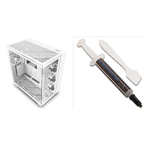NZXT 【セット買い】NZXT H9 Flow 2層構造 ミドルタワー White CM-H91FW-01 CS8575 & アイネックス ナノダイヤモンドグリス JP-DX1