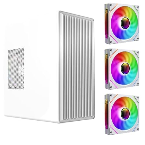 EMNXSDKT 互換性がありますWJCOOLMAN Craftman 1 MATX/ITX と互換性があり、ゲームおよびビジネス用途向けのUSB3.0ポートを備えたオープンフェンスパネル小型デスクトップシャーシ(White 4Prox3)