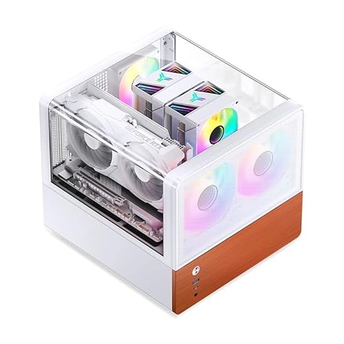 JONSBO V12 双曲面ガラスデザイン M-ATX (ホワイト) N10