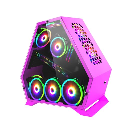 ARrase パソコンゲーミング 、特殊形状 、両面強化ガラス、ATX M-ATX ITX対応、ファン8個、ゲームやオフィスワークに最適