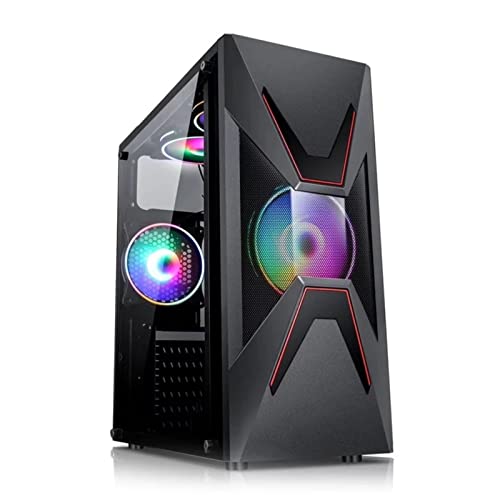 ZhaoGangLi ミドルタワー ATXフルビューサイド透明 サポートATX/マイクロATX/ミニITX 155mm CPUクーラー/ 350mmグラフィックスカード ミニタワー型 (色 : Black, Size : 40.5x18x41cm)