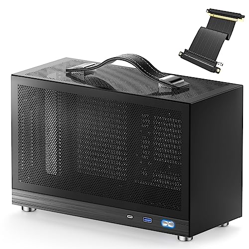 KXRORS S300 - Mini-ITX PCゲーム - フロント I/O USB 3.0 タイプ - Cポート - SFX 電源 100-130mm - ケーブル管理システム - luminum Mini-ITX マザーボード 小型 ポータブル (