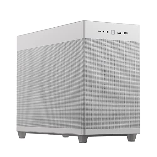 ASUS Prime AP201 33リットル Micro ATX ホワイト 、工具不要のサイドパネルと準フィルターメッシュ、360mmクーラー、最大338mmのグラフィックカード、標準のATX PSUに対応 AP201/WHT/MESH//