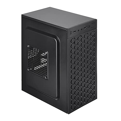 ZhaoGangLi ミドルタワー マイクロATX ITX USB 2.0オフィスのゲームコンピューターの発行箱の LEDファン ミニタワー型 (色 : Black, Size : 27x17.5x35.4cm)
