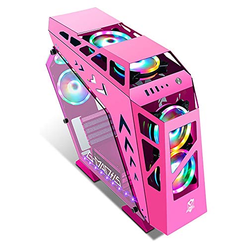 ZXFF コンピュータ 、ミッドタワーATX/M-ATX/ミニITX-PCゲーム 、6ファン、USB3.0 / USB 2.0×焼戻しガラスサイドパネル、水冷