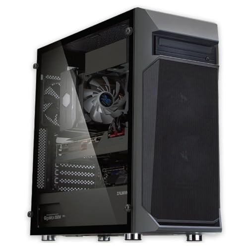 ZALMAN Z1 Plus ATX ミッドタワー - 強化ガラス製サイドパネル - 120mmファン3個がプリインストール済み - 5.25インチのODDサポート - USB 3.0 - デスクトップコンピュータシャーシ