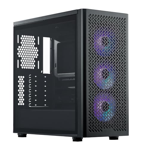 Cooler Master Elite 502 ATX 高エアフロー ミニマリスト 410mm GPU Max、RTX 5090|RX 7090 XT、360mm AIO Max、Type C、強化ガラス、トリプル120mm aRGB PWMファン、インテークグリル E502-KGNN-SAZ