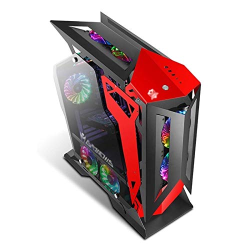 ZXFF コンピュータ 、ミッドタワーATX/M-ATX-PCゲーム 、強化ガラスサイドパネル、8冷却ファン用スペース-3.0 USBポート、水冷