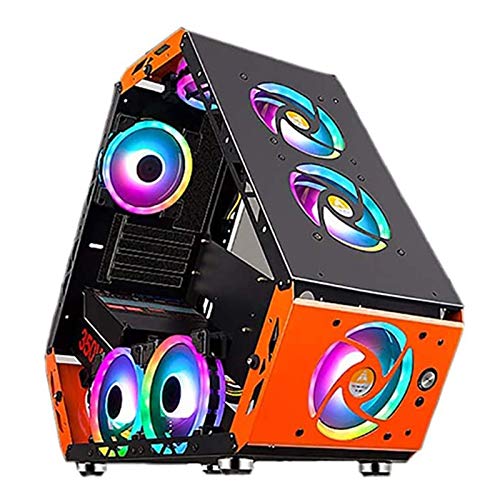 ZXFF ゲーム 、ミッドタワーATX/M-ATX PCゲーム 、ユニークな形状のデザイン、強化ガラスパネル、9つのRGBファン付きの水冷のサポート