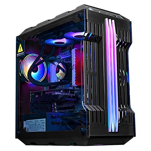 ZXFF ゲーム 、ミッドタワーATX/M-ATX/ITX PCゲーム 、緩和ガラスサイドパネル、USB 3.0、水冷 (Color : Black)