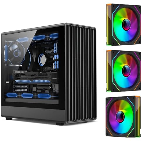 EMNXSDKT 互換性がありますパワートレイン Zhenjie G3 、ガラスサイド透明シャーシ、USB3.0 ポートと互換性あり、ATX M-ATX ITX および 360mm 水冷をサポート(G3 7Prox3)