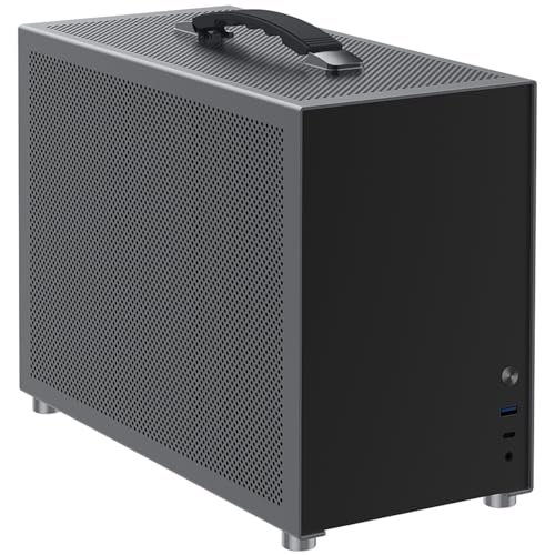 ZZEW D3 MATX フルアルミニウム マイクロATX デスクトップ グレー 280度水冷対応 D3 Grey