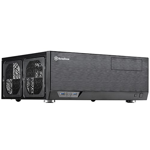 SILVERSTONE Technology GD09 ホームシアター PC (HTPC) 人工アルミニウムデザイン ATX/Micro-ATXマザーボード、SST-GD09B用