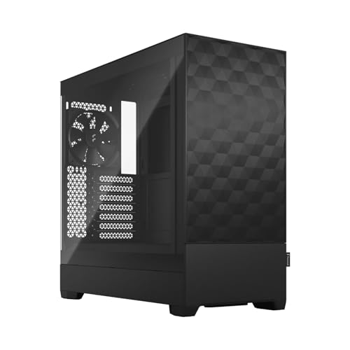 Fractal フラクタルデザイン ポップエアブラック - 強化ガラスクリアティント - ハニカムメッシュフロント - TGサイドパネル - 120mm アスペクト12ファン3個付属 - ATX 高エアフロー ミッドタワー PCゲーム FD-C-POA1A-02