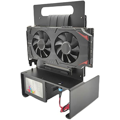 EDIY パーソナライズ オープン itx コンピュータシャーシ 全アルミニウム改造プラットフォーム ミニ冷却 ITXテストベンチ 垂直サポート SFX SFXL電源 ライザーケーブル付き