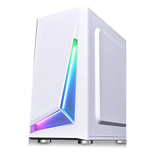 ZhaoGangLi ミドルタワー 強化ガラス側板コンピュータゲーム MATX/MITX USB3.0サポート120mm水冷 ミニタワー型 (色 : White, Size : 35x18x42cm)