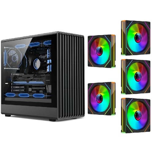 EMNXSDKT 互換性がありますパワートレイン Zhenjie G3 、ガラスサイド透明シャーシ、USB3.0 ポートと互換性あり、ATX M-ATX ITX および 360mm 水冷をサポート(G3 7Prox5)