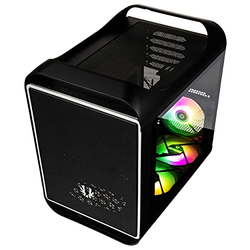 BitFenix Prodigy M 2022 mATX/Mini-ITX ゲーミング ARGBファン3個付属 RTX 3090 or RX 6900 XT対応 縦型 GPU 水冷取付 強化ガラス USB3.2 Type-Cポート ブラック