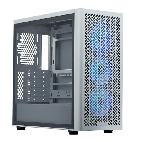 Cooler Master Elite 502 ホワイト ATX 高エアフロー ミニマリスト 410mm GPU Max、RTX 5090|RX 7090 XT、360mm AIO Max、Type C、強化ガラス トリプル120mm aRGB PWMファン、インテー E502-WGNN-SAZ