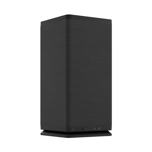 Fractal フラクタルデザインムードブラック - 洗練されたファブリックデザイン、180mmトップファン、325mmグラフィックスカードを隠す、m-ITXマザーボード対応、簡単にアクセスできる構築、効率的な冷却 FD-C-MOD1N-02