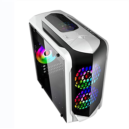 ZhaoGangLi ミドルタワー ゲームPCタワー ダブルUSB 3.0 / 2.0インターフェース透過サイドパネルATXホスト ミニタワー型 (色 : Black, Size : 37.5x18.5x38cm)